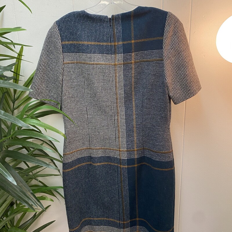 Dress S/S Tweed Plaid, Wool Pla, Size: 8