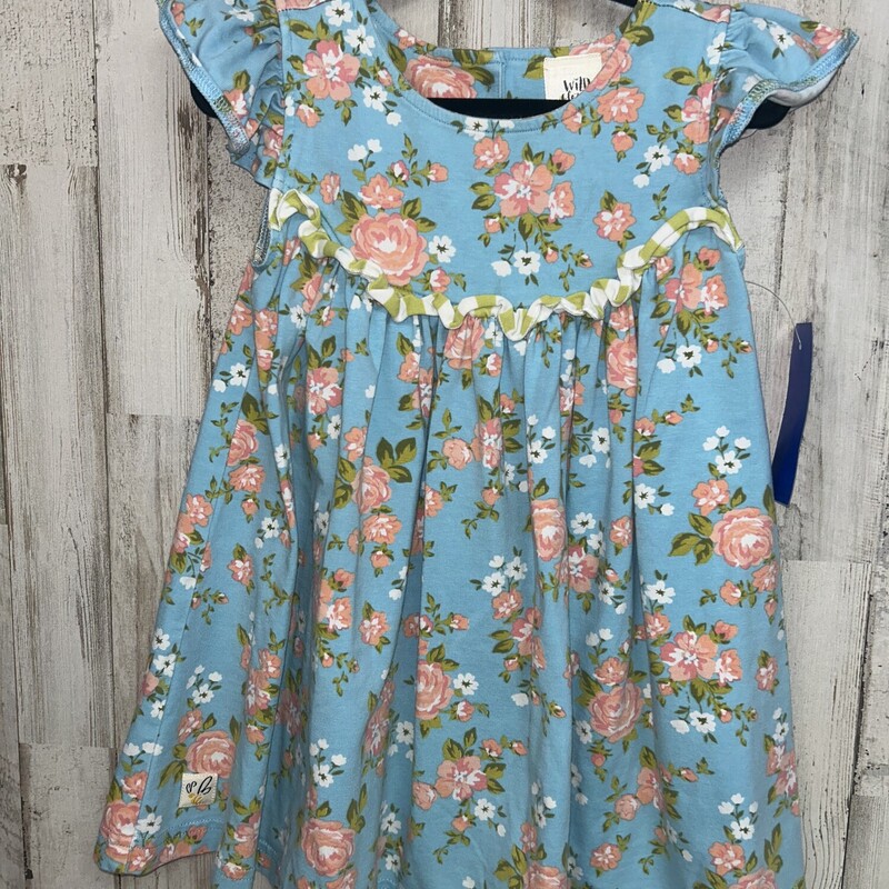 2T Blue Floral Dress