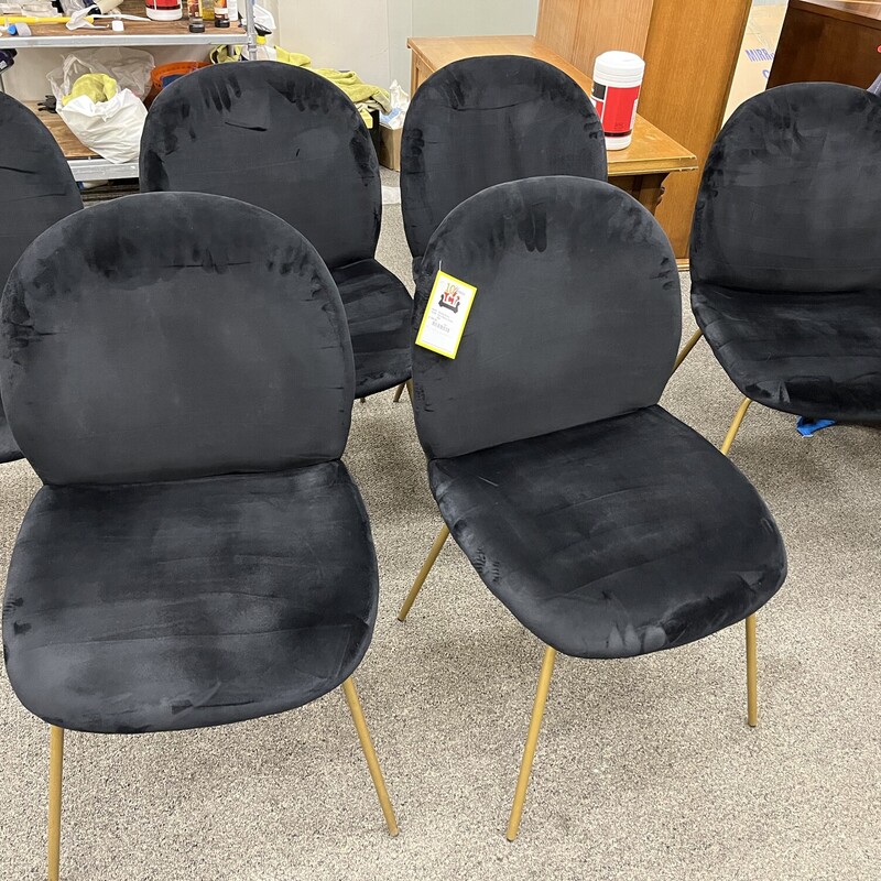 Set 6 Black Chairs