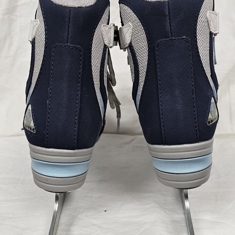 Pre-owned Jackson Softec Womens Figure Skates, Blue & Gray, Size: 9