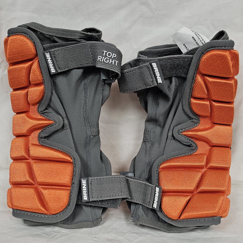 Like New Brine Clutch Lacrosse Arm Pads, Orange, Size: M