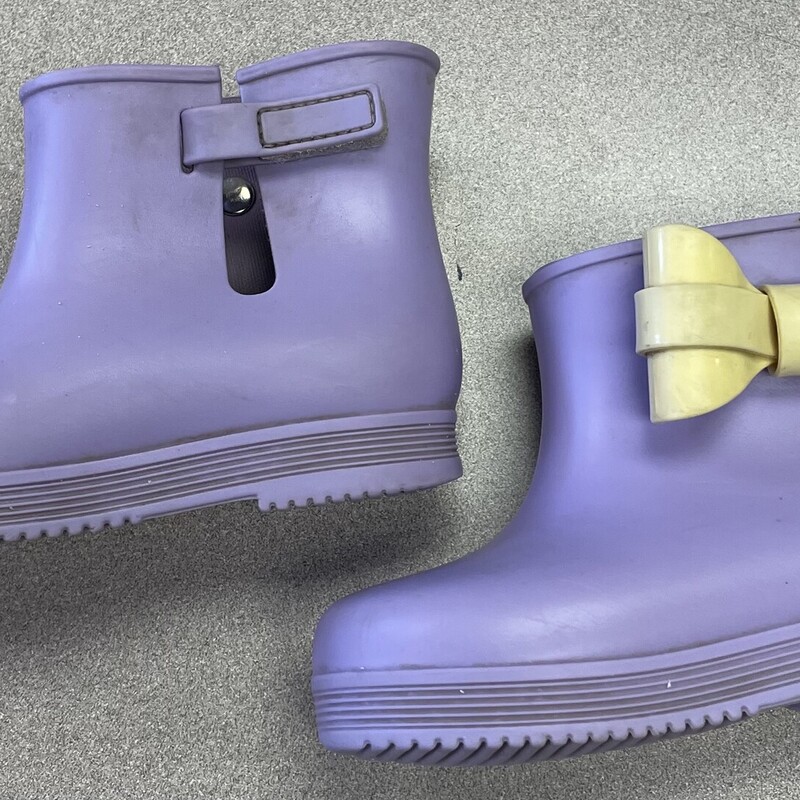 Mini Melissa Rain Boots, Purple, Size: 7-8T