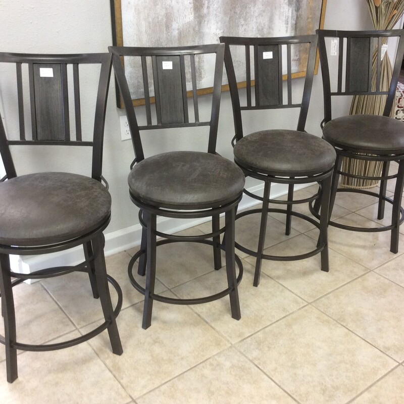 Set Of 4 Metal Barstools