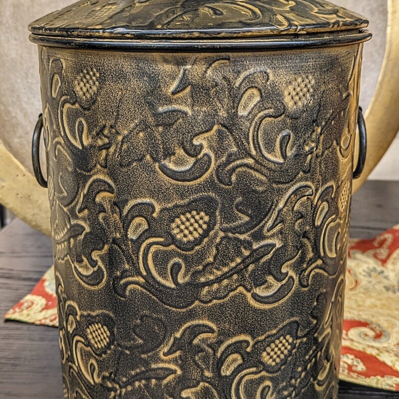 Ornate Tin Jars With Lid