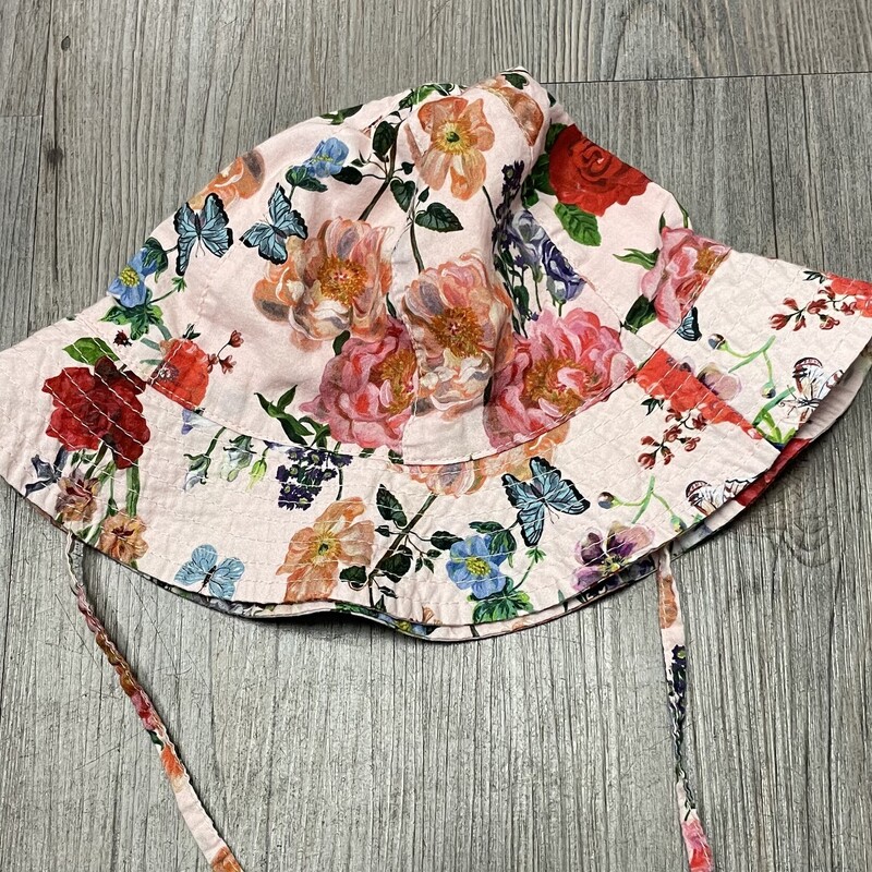 H&M Bucket Hat, Floral, Size: 1-2Y