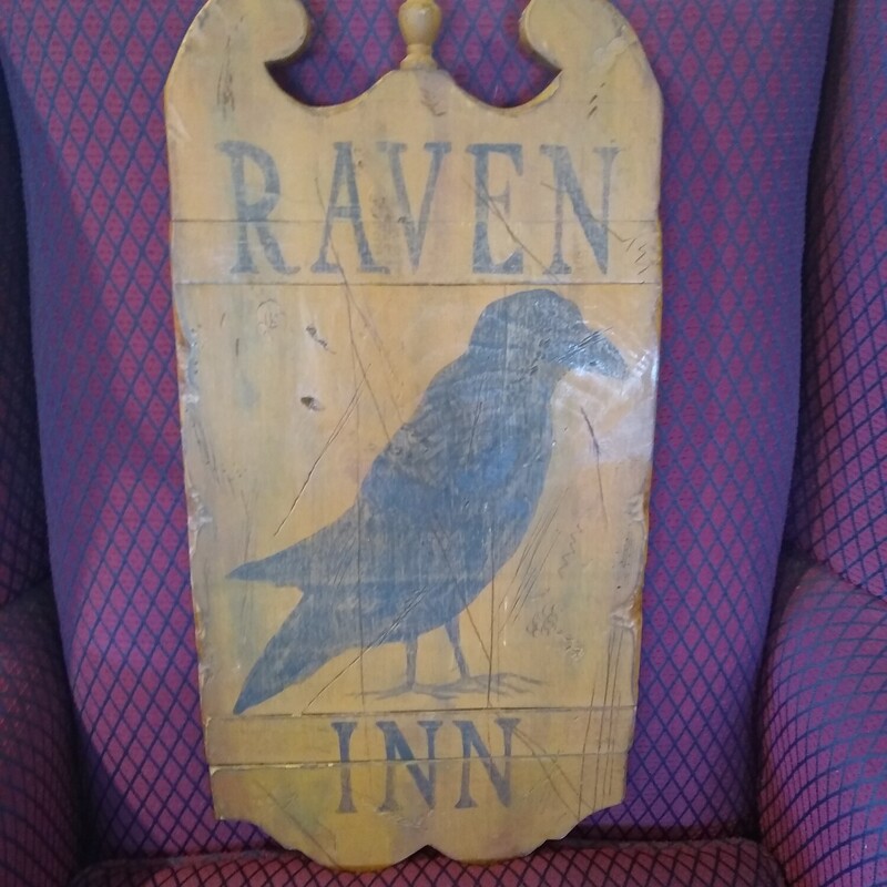 Raven Inn Sign

Raven Inn sign with a distressed finish. Gold color background with black print.

Size: 12 in wide X 23 in long