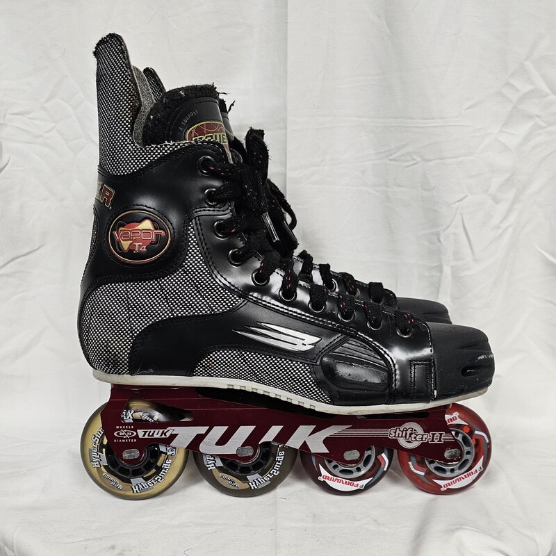 Bauer Vapor T4 Roller Hockey Skates, Senior Skate Size: 9, pre-owned