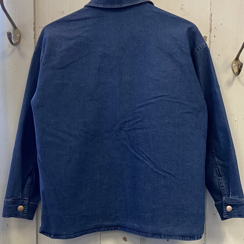 Denim Quilted Jacket<br />
Blue<br />
Size: S - P