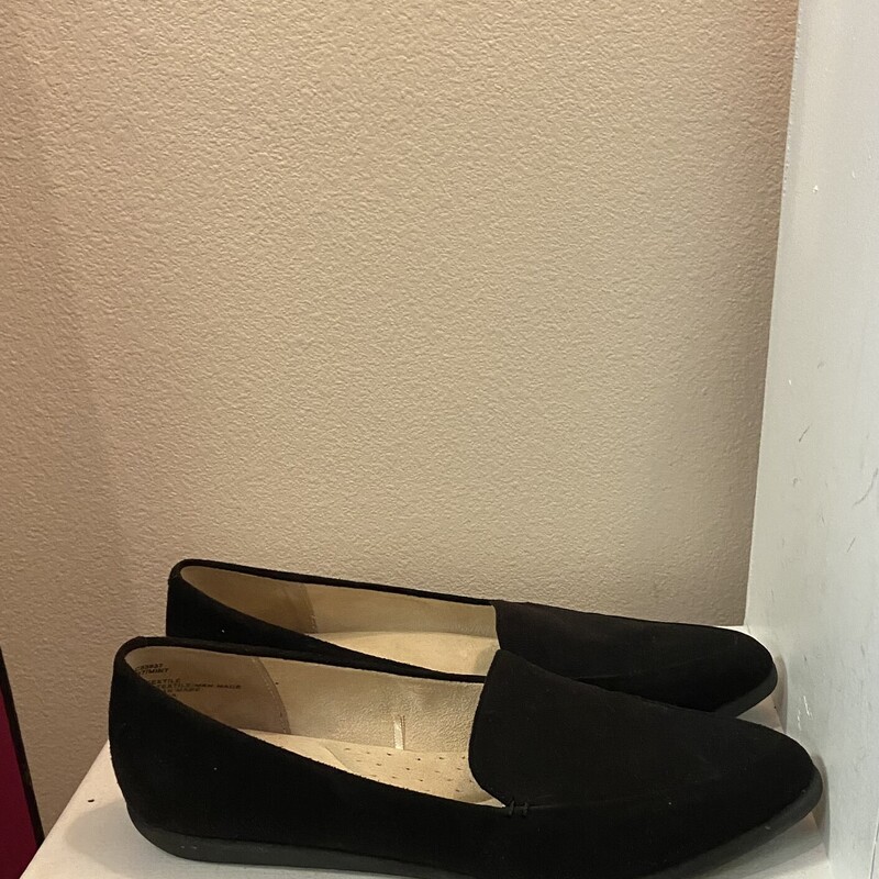 Blk Faux Suede Flat<br />
Black<br />
Size: 7 1/2