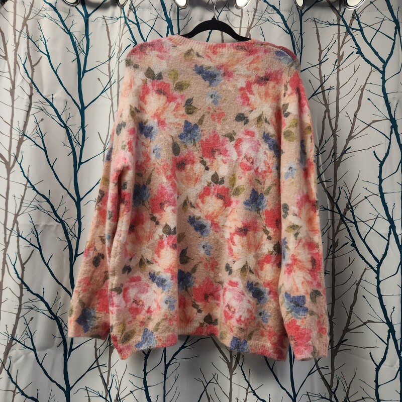 Betta Vintage Mohair Alpaka, Floral, Size: 3X