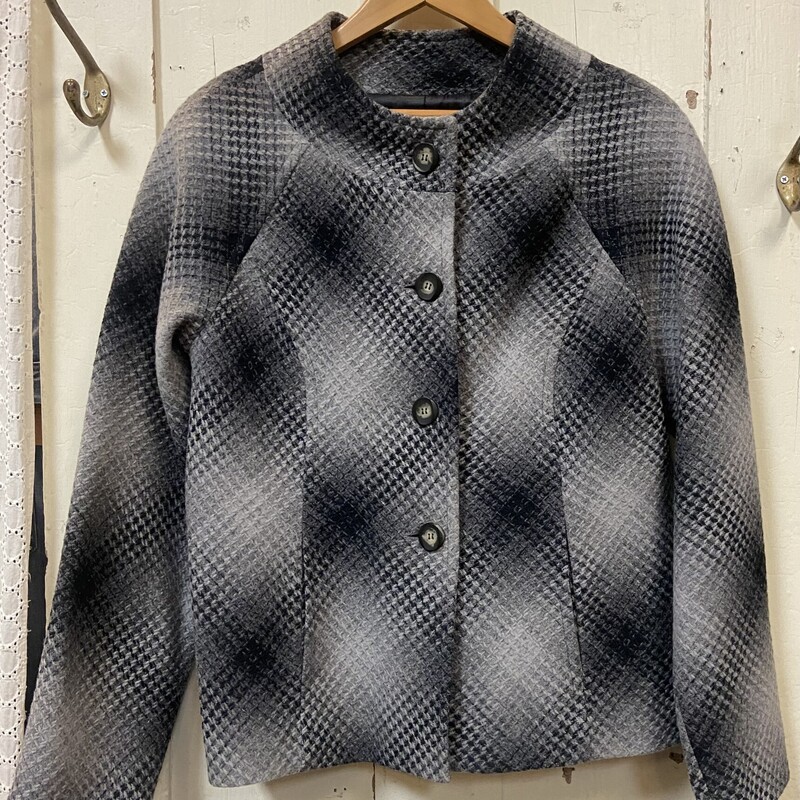 Blk/Gry Wool Coat<br />
Blk/Gry<br />
Size: 16 R$258